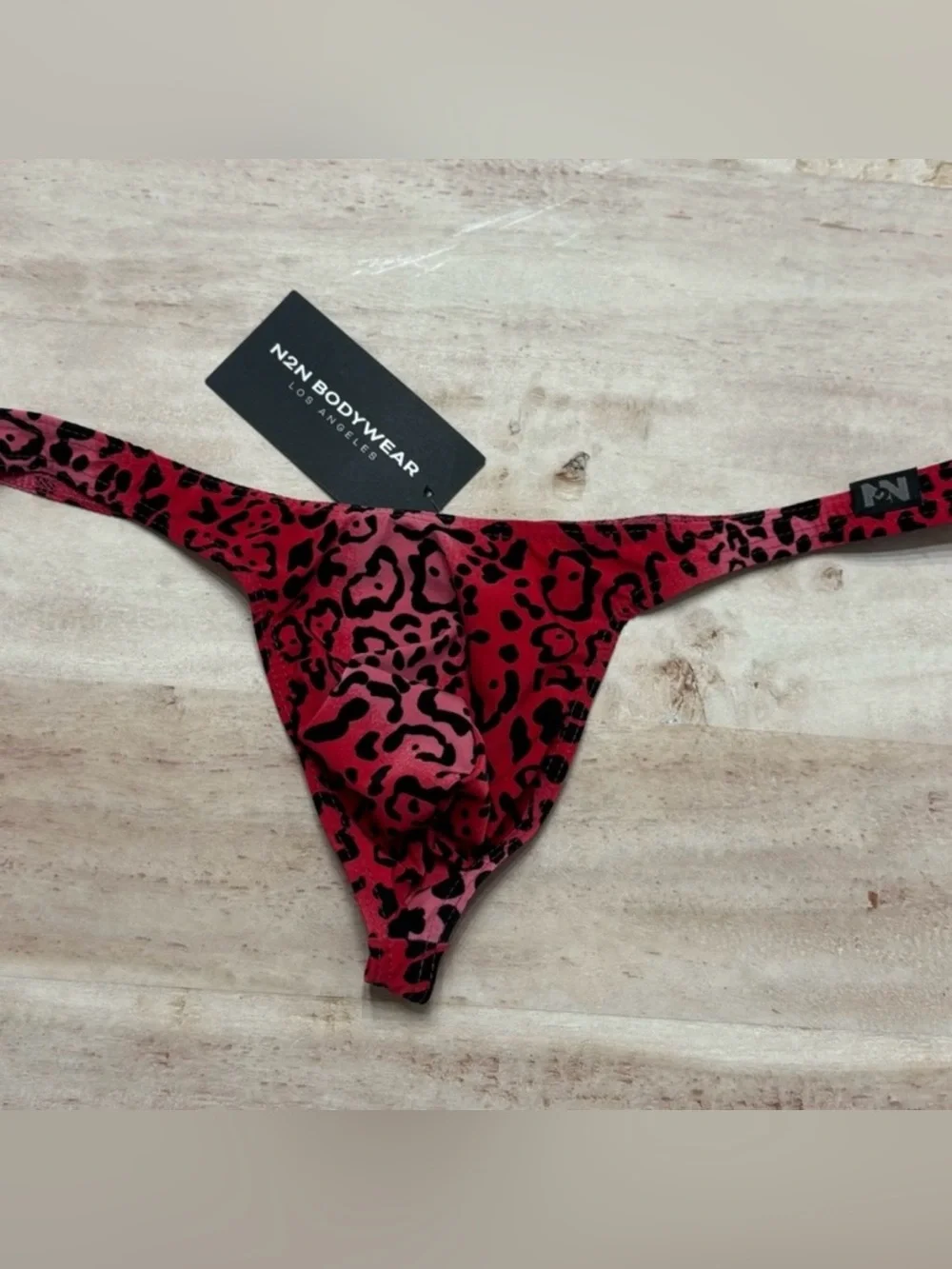 N2N BODYWEAR Wild One Animal Print Micro Thong Swimsuit